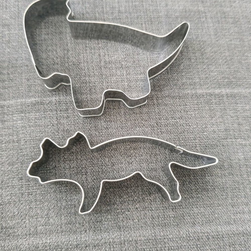 Dinosaur cookie cutters new, set of 4 stainless steel