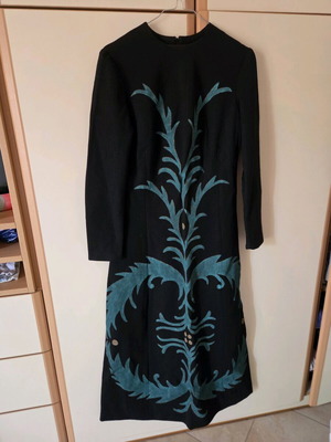 Vintage φόρεμα s/m μεταχειρισμένο, μαύρο και πράσινο