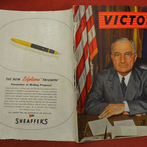 Victory magazine used USA 1945 with Harry Truman on WWII end