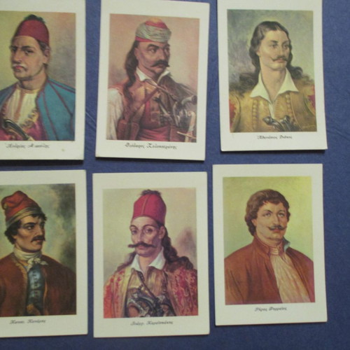Heroes of '21 cards used, pack of 6, Atlantis Pechlivanidis editions