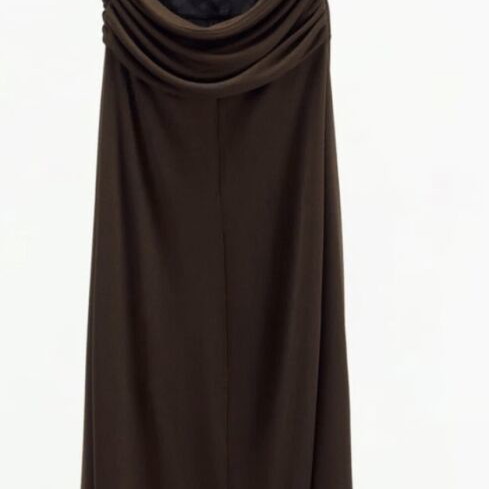 Zara dress with open back, like new, brown, size S