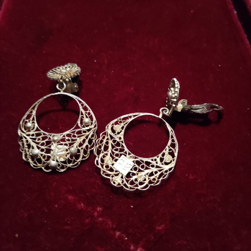 Silver 935 handmade earrings new, length 5cm