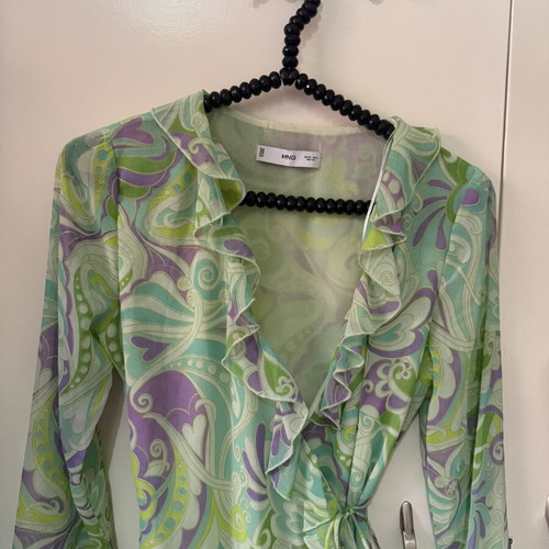 Mango dress green, like new, size XS
