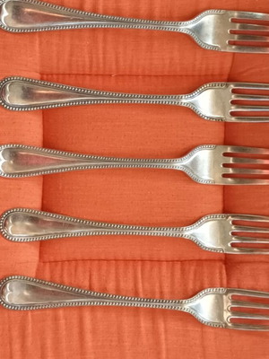 Josef Wostenholm & Sons Silver-Plated Forks Set of 5 like new