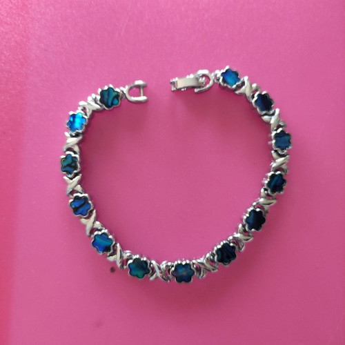 Silver 925 bracelet with opal stones new, 19 x 0.5 cm
