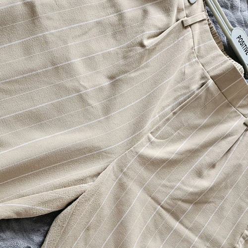 Stradivarius elastic fabric pants used, size XL, beige