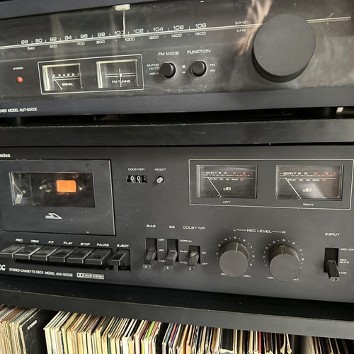 NEC 5000E Stereo System used with Technics SL-D2 Turntable and Furniture