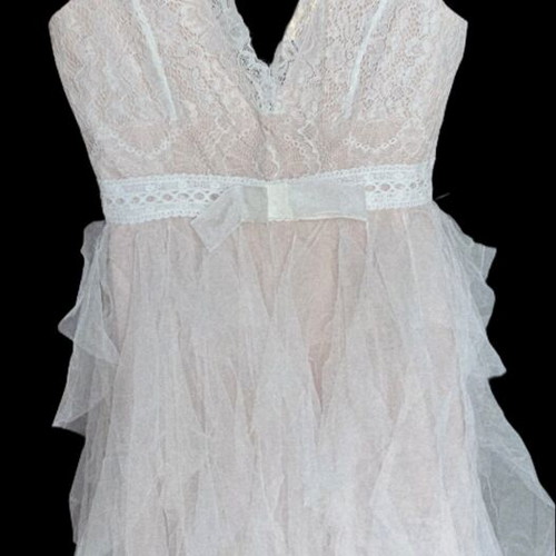 Women's dress new, white and beige, ideal for post-wedding or graduation