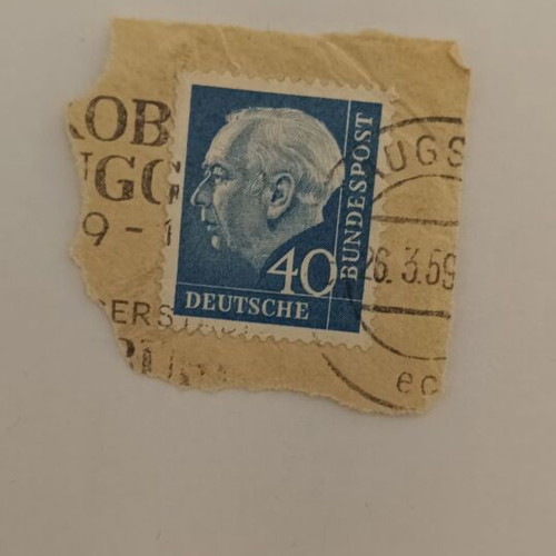 Deutsche Bundespost Theodor Heuss Stamp like new, 40 Pfennig