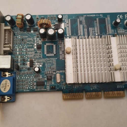 AGP Graphics Card J & J FX5200 128MB TV/DVI used