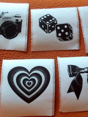 Stickers new, set of 5 with various designs
