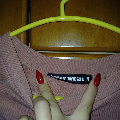 Women's sweatshirt used, pink, size Medium by Tally Weijl