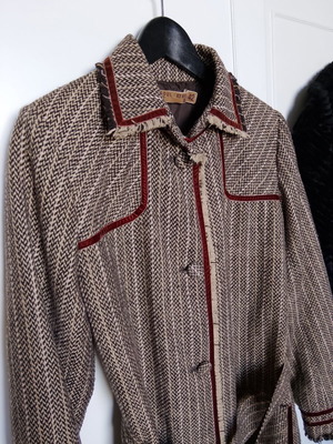 Soul : Rebel women's midi tweed coat with 30% wool, size 42 (L)
