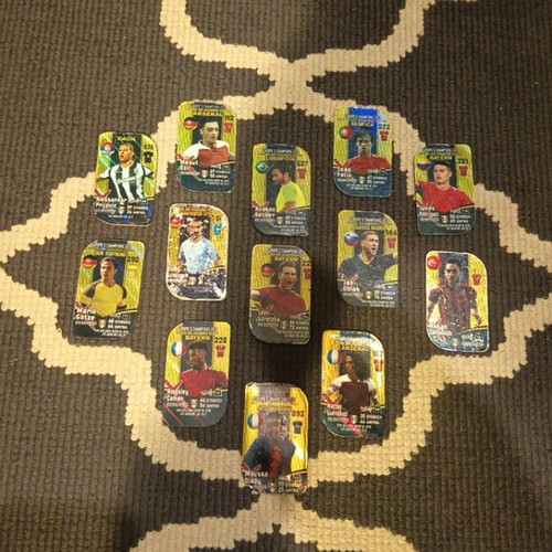 Collectible Football Tags like new with famous players and teams