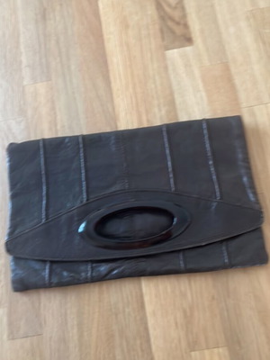 Leather envelope bag vintage brown new from Italy
