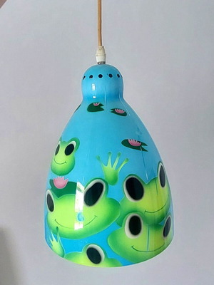 Pylones vintage ceiling light with frogs and water lilies