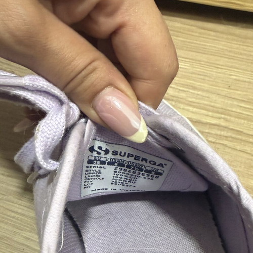 Superga 2750 Cotu Classic canvas sneakers, size 38, lilac purple