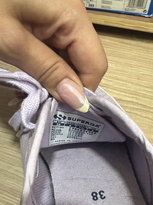 Superga 2750 Cotu Classic canvas sneakers, size 38, lilac purple