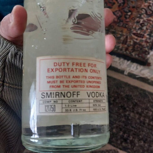Smirnoff Vodka Blue 1980 New