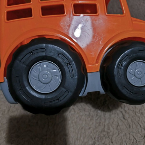 Bus toy with building blocks like new