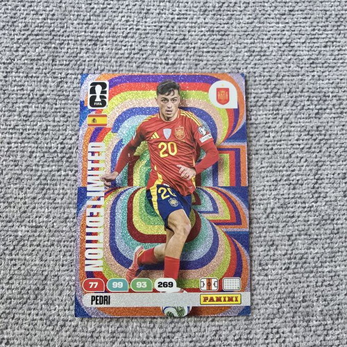 Pedri limited edition Panini card new