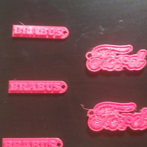 Brabus and Ford keychains new, red