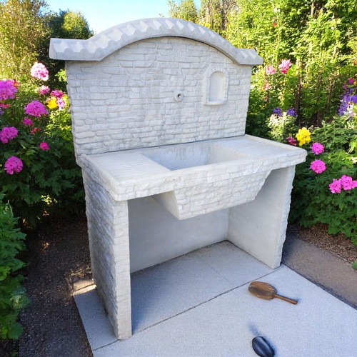 Garden Fountain Elena Outdoor Yard Sink Unpainted