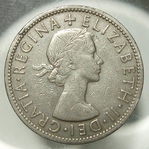 2 Shillings coin used, lot of 4, United Kingdom