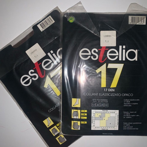 Tights new, pack of 2, black and brown, size S, 17 DEN