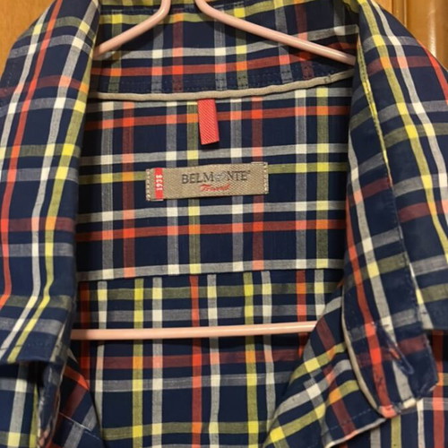 Belmonte Italian shirt medium slim fit like new, multicolor cotton