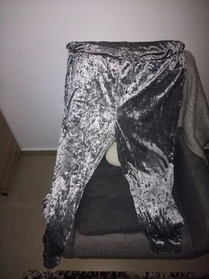 Marks & Spencer plus size velour tracksuit used, gray