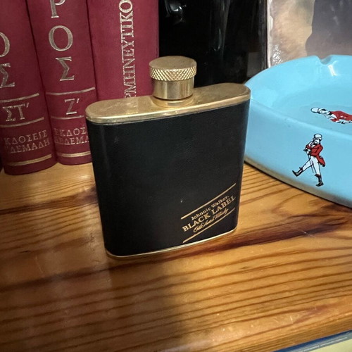 Johnie Walker flask used, rare glaze