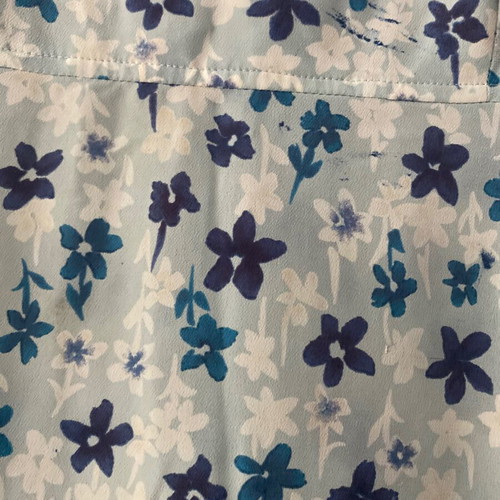 Women's floral maxi dress XL used, light blue colors, made in USA