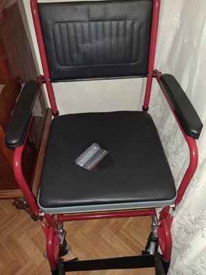 Shower chair with integrated container for disabled, new