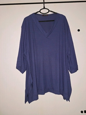 Plus size rib blouse Body Energy 3XL like new, blue