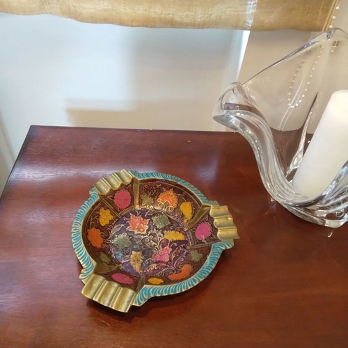 Copper ashtray vintage like new with special technique
