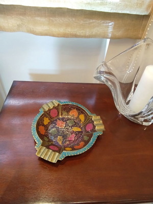 Copper ashtray vintage like new with special technique