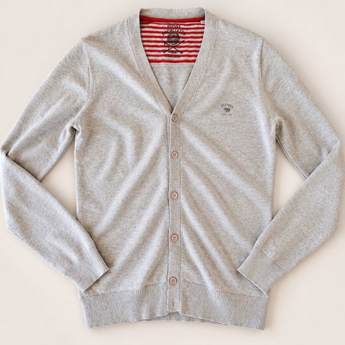 Diesel men's cardigan like new, with buttons, gray, size L