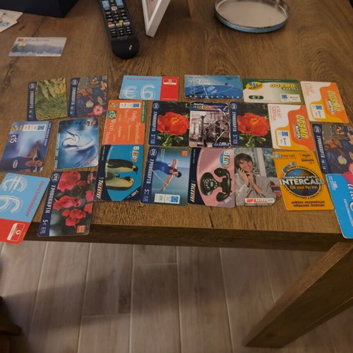 Phone cards used, pack of 22