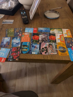 Phone cards used, pack of 22