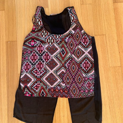 Bershka blouse black like new with back opening, size S