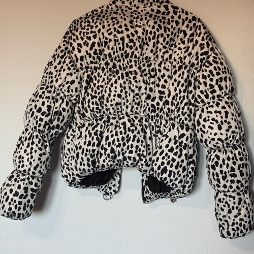Puffer jacket women's with cow print like new