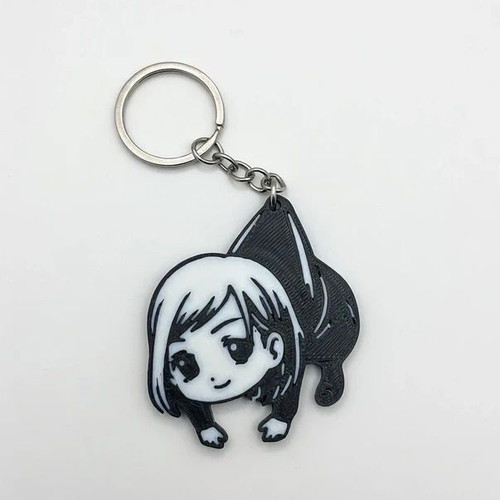Jujutsu Kaisen Nobara Kugisaki Keychain new, black and white