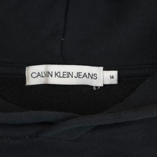 Calvin Klein Jeans Black Hoodie used with Distressed Logo