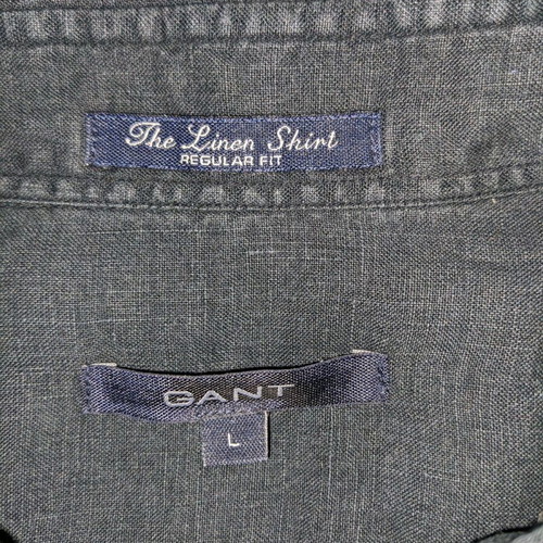 Gant men's linen shirt No L like new, blue