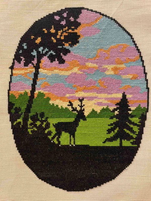Handmade embroidery frame, 0.19x0.14 m