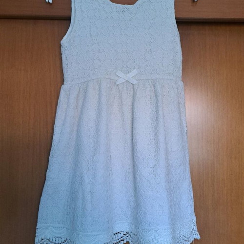 H&M dress used, white guipure, size 122 cm for 8 years old