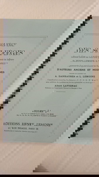 ΒΙΒΛΙΟ ΜΟΥΣΙΚΗΣ SOLFEGE DES SOLFEGES
