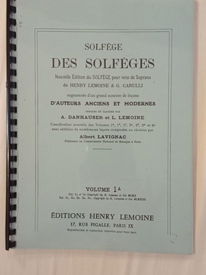 Solfege Des Solfèges music book used