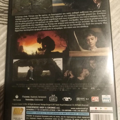 A Monster Calls DVD used with Greek subtitles